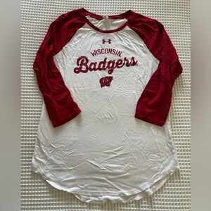 Under Armour Wisconsin Badgers 3/4 Sleeve Tee - small
